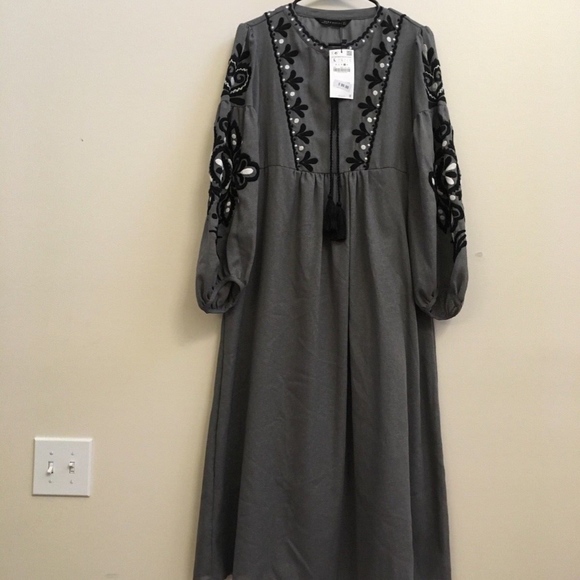 BLOGGERS FAV! GORGEOUS ZARA LONG EMBROIDERED DRESS - Picture 5 of 8
